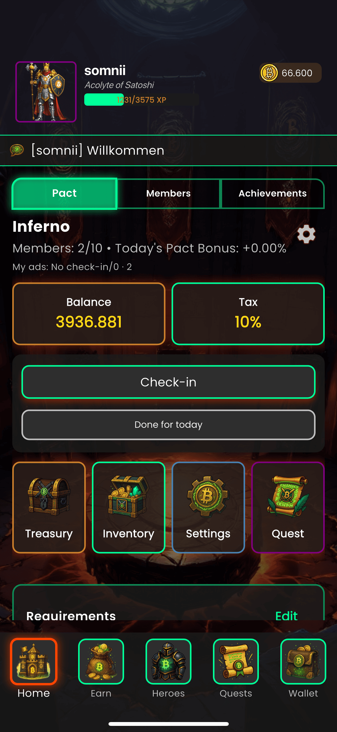 Helden-System in SatoshiRush