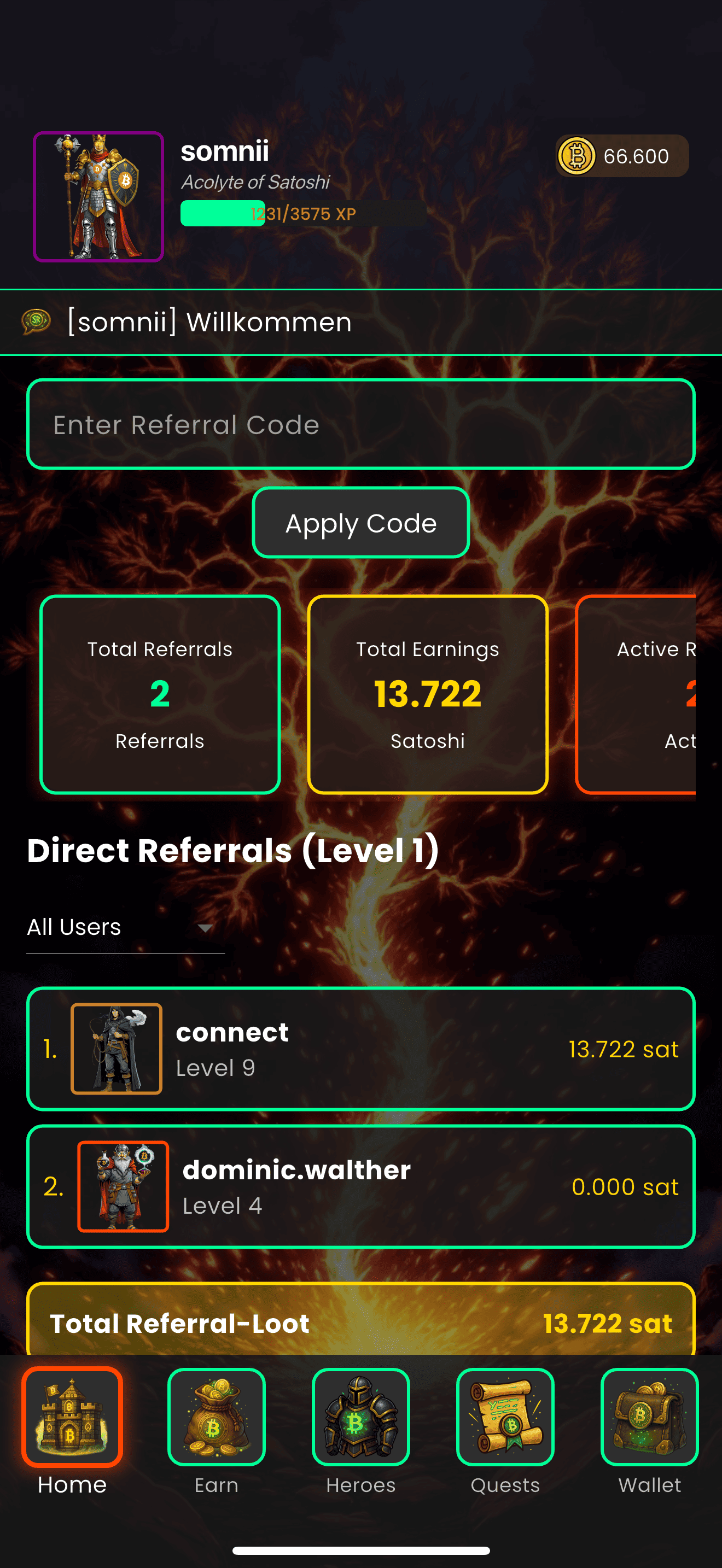 Arena Duelle in SatoshiRush