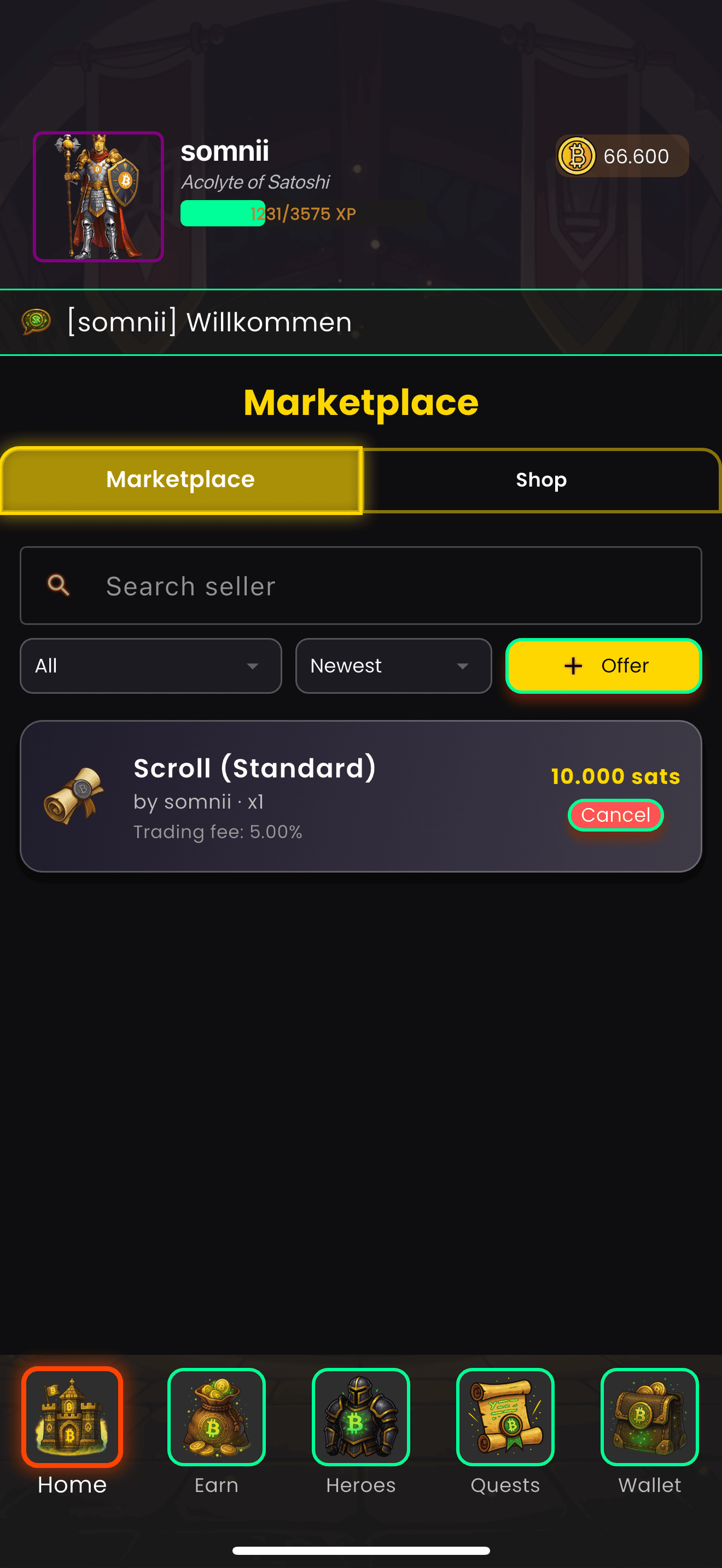 Marktplatz in SatoshiRush